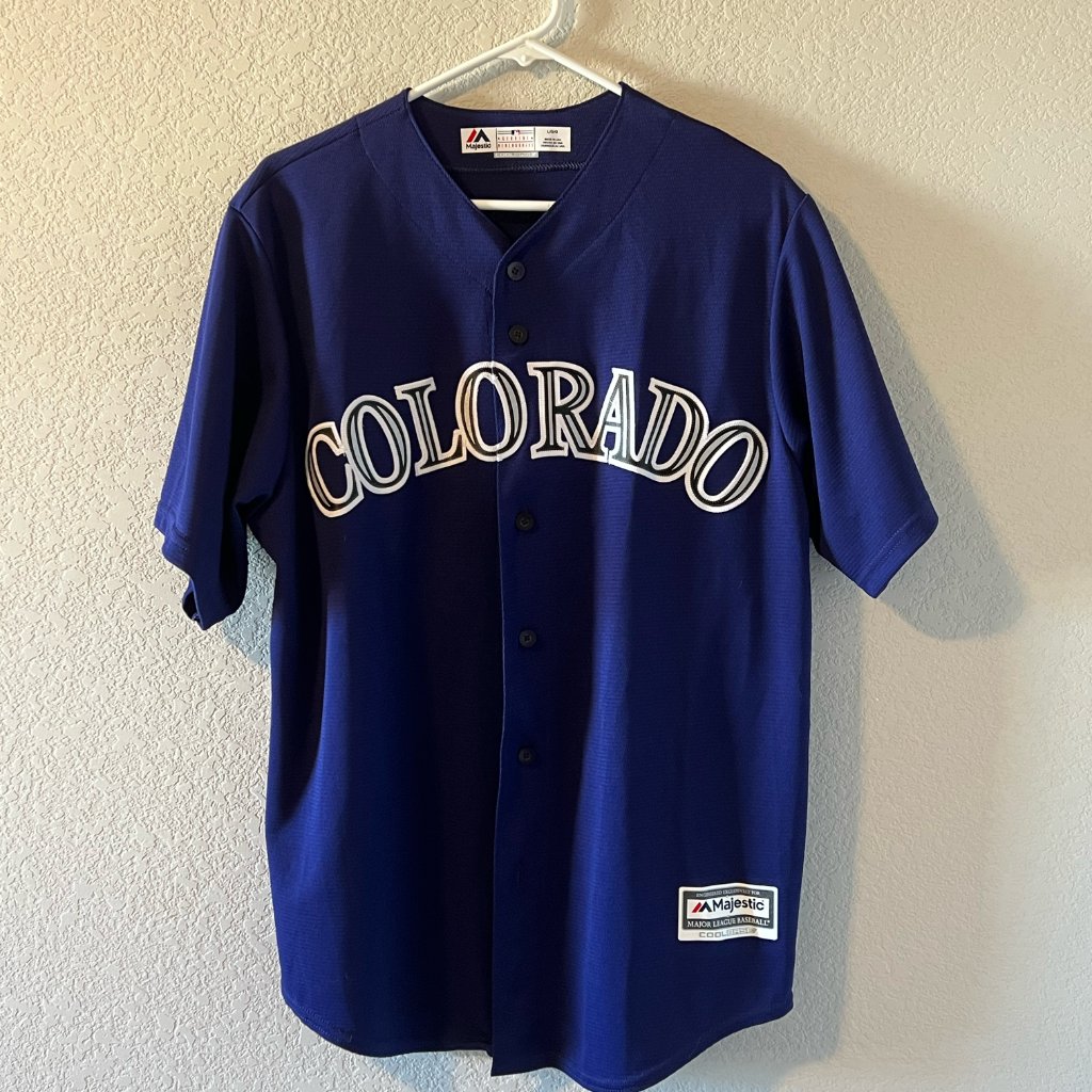 Custom Rockies Jersey “Chris” #8 Majestic Brand (Large)